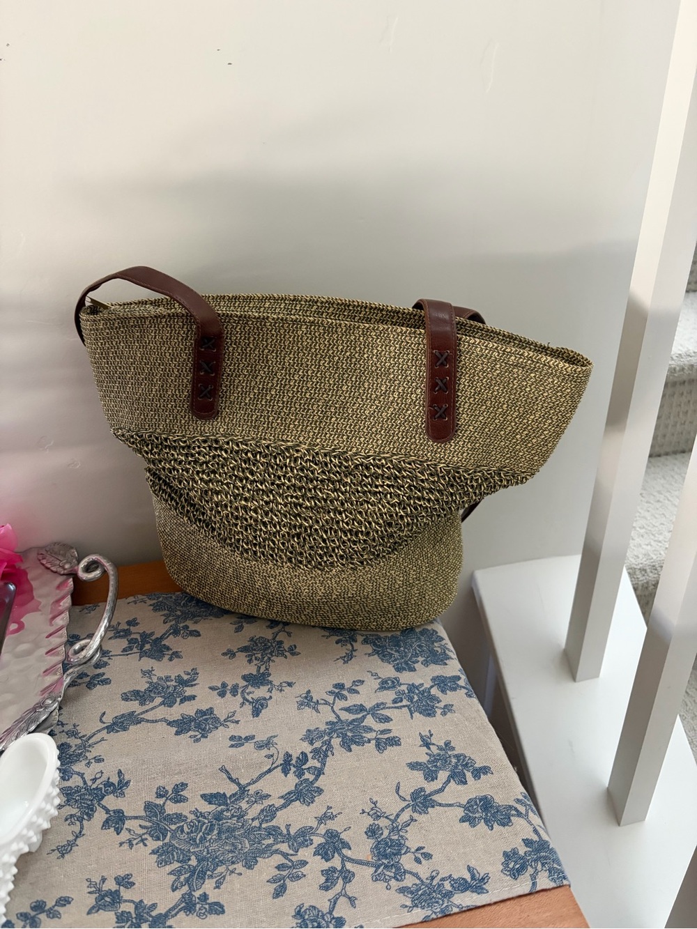 Woolrich Raffia Woven Tote – Vintage Classic - Costal